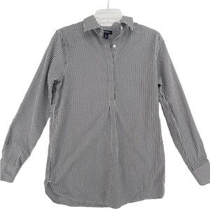 Classic Black and White Gingham Men's Shirt